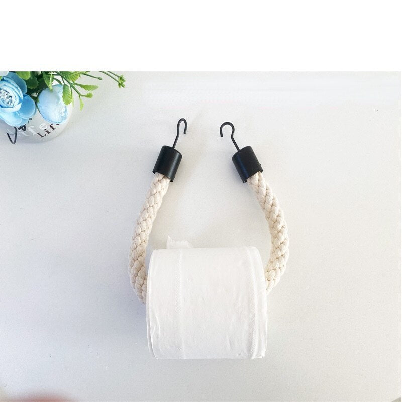 porte-papier-toilette-original 0 Corde beige Porte Papier Toilette Mural Corde Blanche