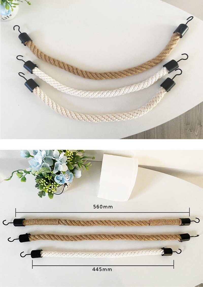 porte-papier-toilette-original 0 Corde beige Porte Papier Toilette Mural Corde Blanche