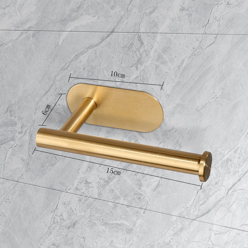 WC DESIGN 0 Doré Porte Papier Toilette Mural en Acier