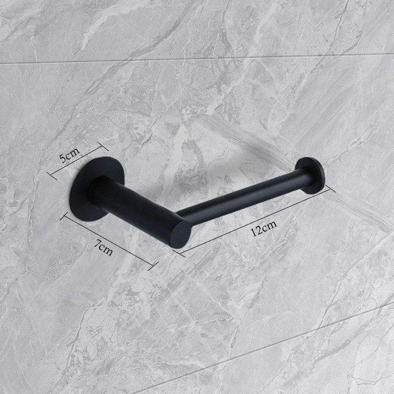 WC DESIGN 0 Noir A Porte Papier Toilette Mural en Acier