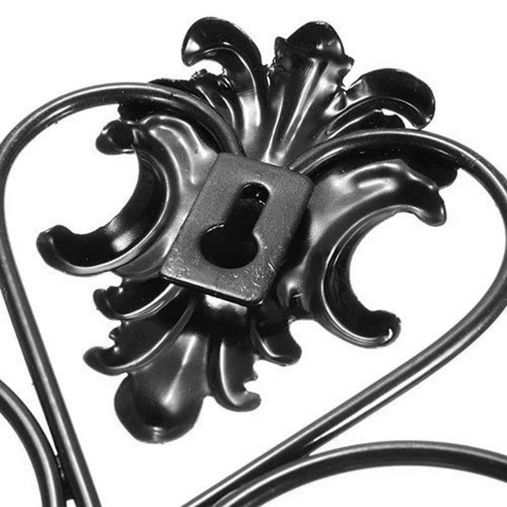 WC DESIGN 0 Noir Porte Papier Toilette Mural Fer forgé