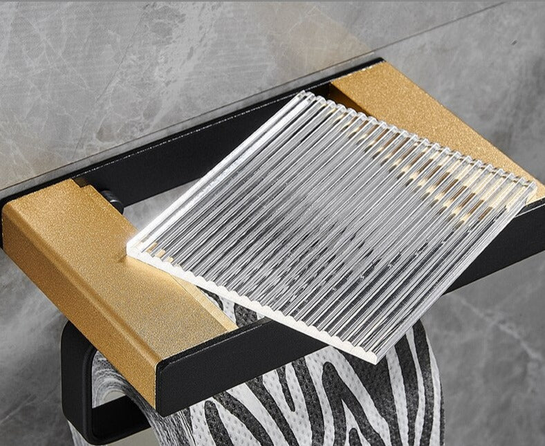 WC DESIGN 0 Porte Papier Toilette Noir en zinc