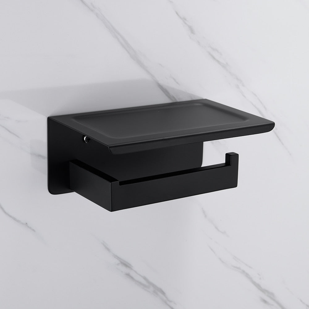 WC DESIGN 0 Porte Papier Toilette Noir Mat