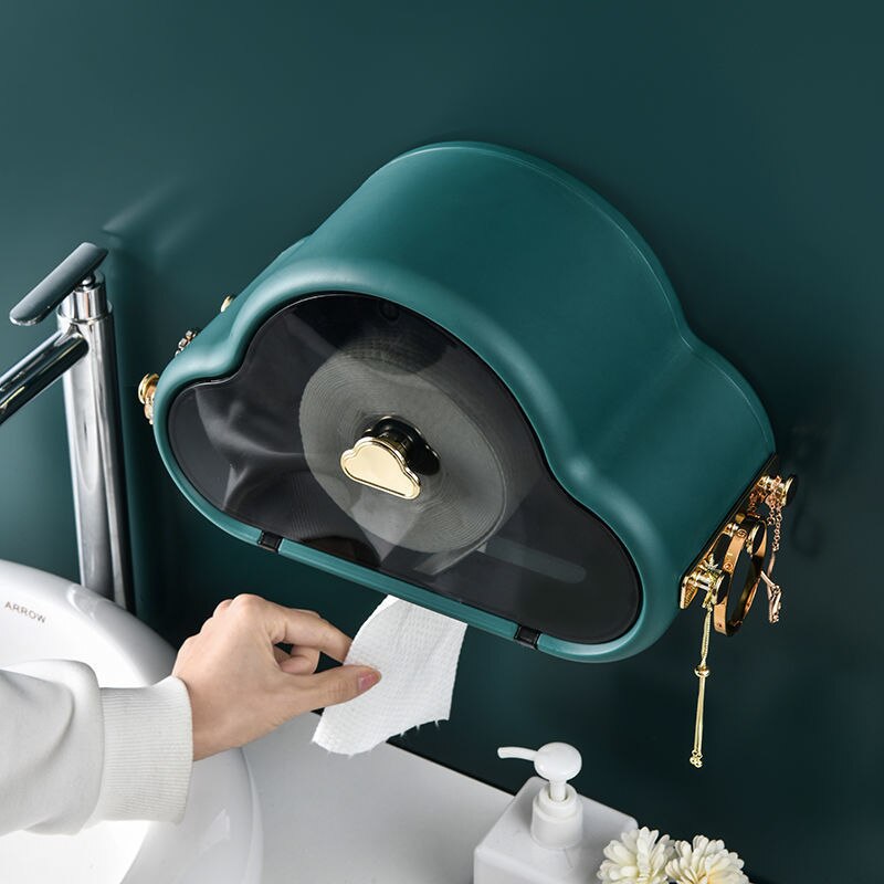 WC DESIGN 0 Vert Porte Papier Toilette Nuage