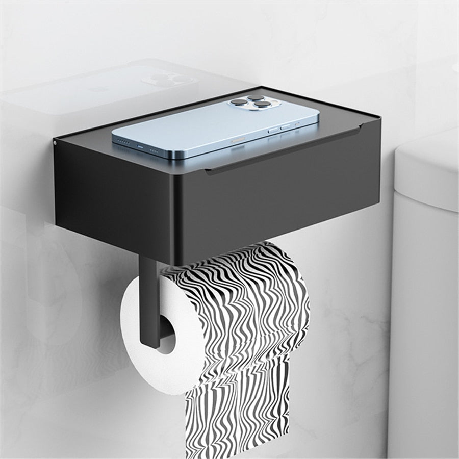 WC DESIGN 0 Noir Porte Papier Toilette Original Support Noir