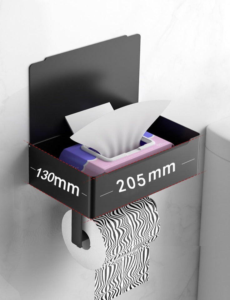 WC DESIGN 0 Porte Papier Toilette Original Support Noir