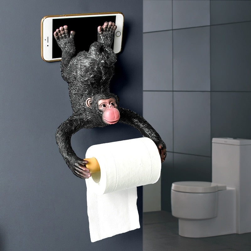 WC DESIGN 0 Porte Papier Toilette Singe