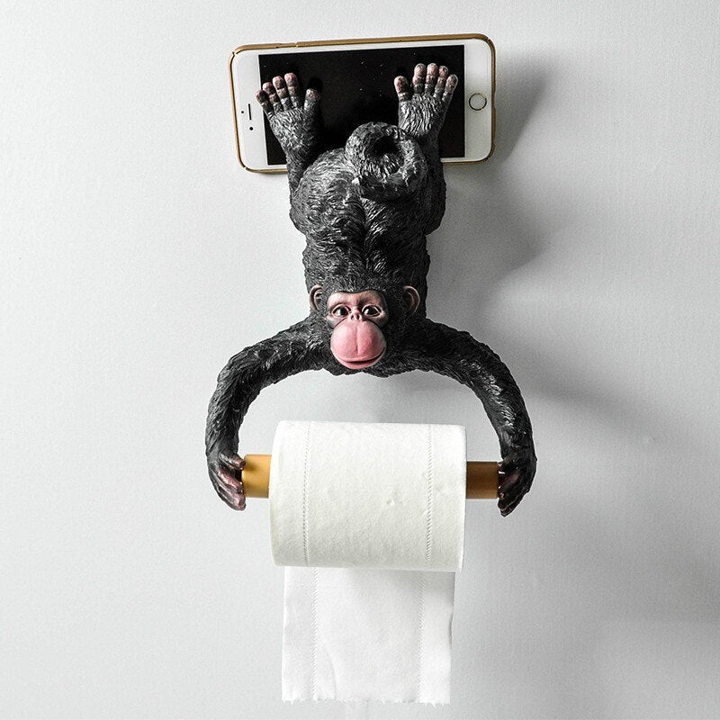 WC DESIGN 0 Porte Papier Toilette Singe
