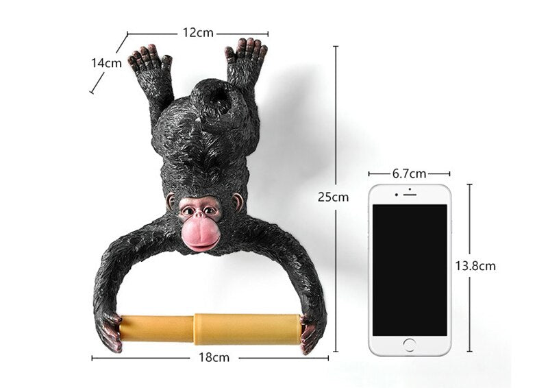 WC DESIGN 0 Porte Papier Toilette Singe
