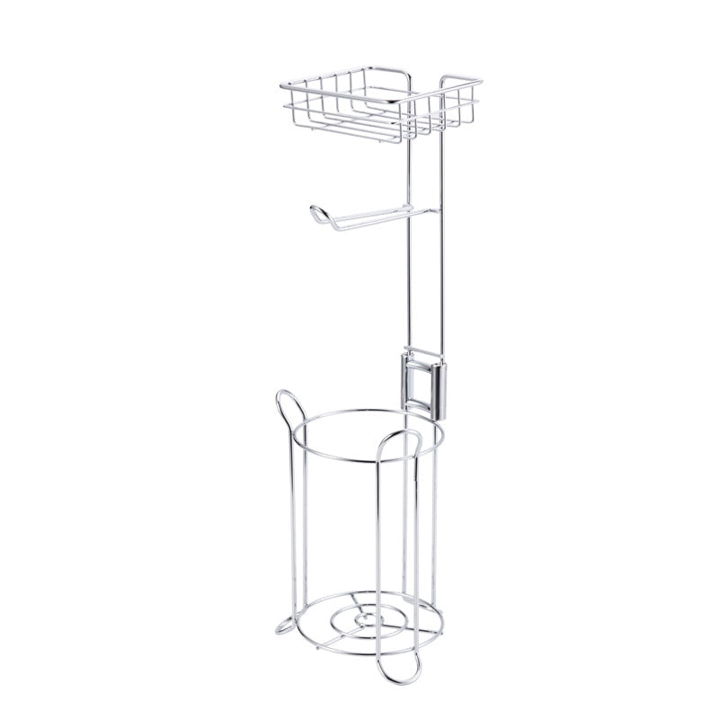 WC DESIGN 0 Argenté Porte Papier Toilette Sur Pied Noir