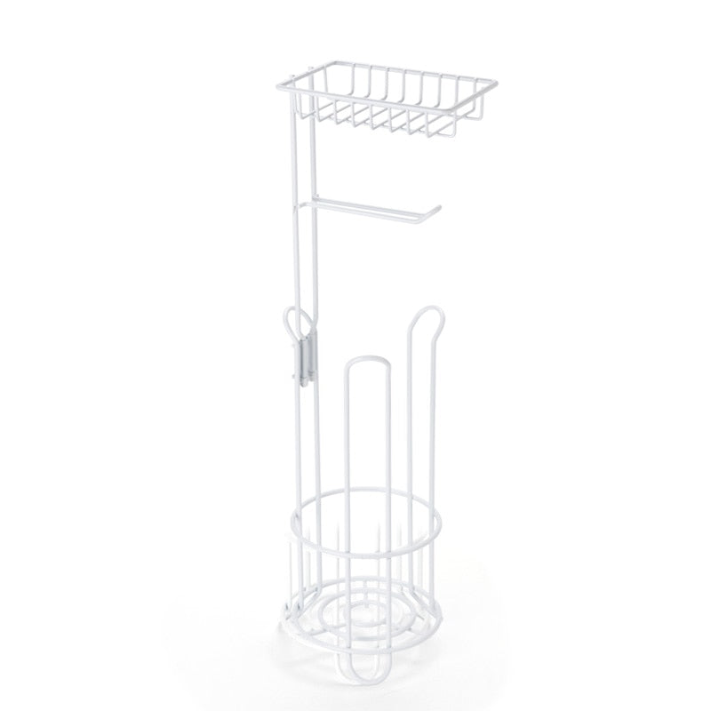 WC DESIGN 0 Blanc Porte Papier Toilette Sur Pied Noir