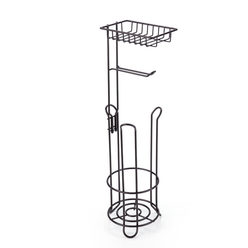 WC DESIGN 0 Noir Porte Papier Toilette Sur Pied Noir