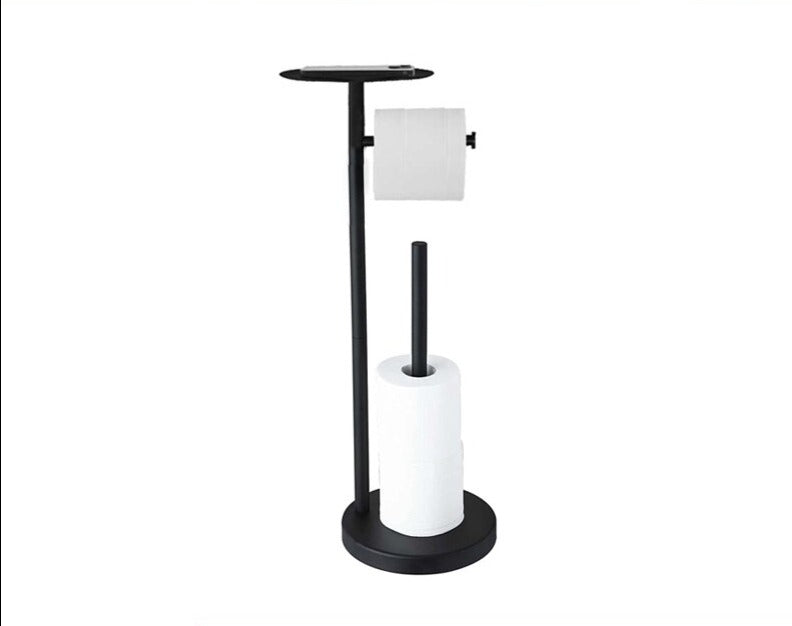 WC DESIGN 0 Noir Porte Papier Toilette Sur Pied Noir mat