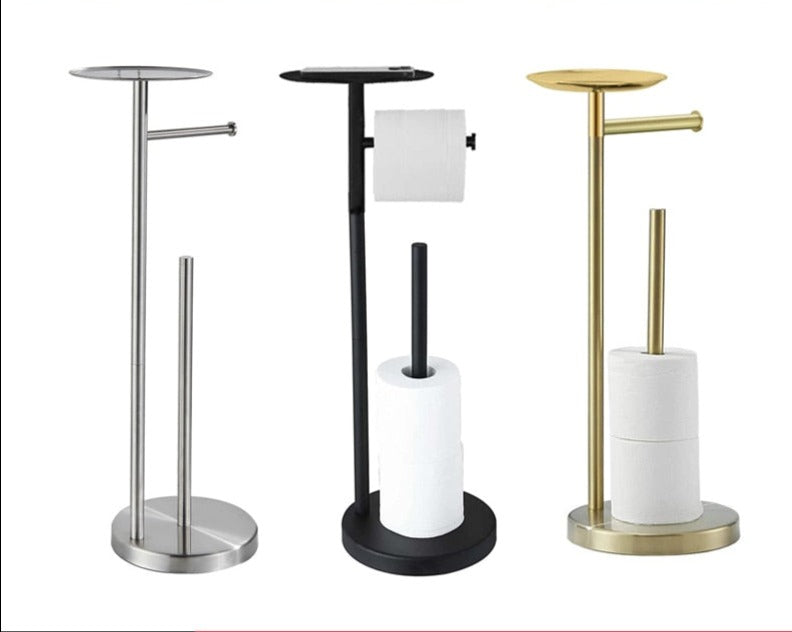 WC DESIGN 0 Porte Papier Toilette Sur Pied Noir mat