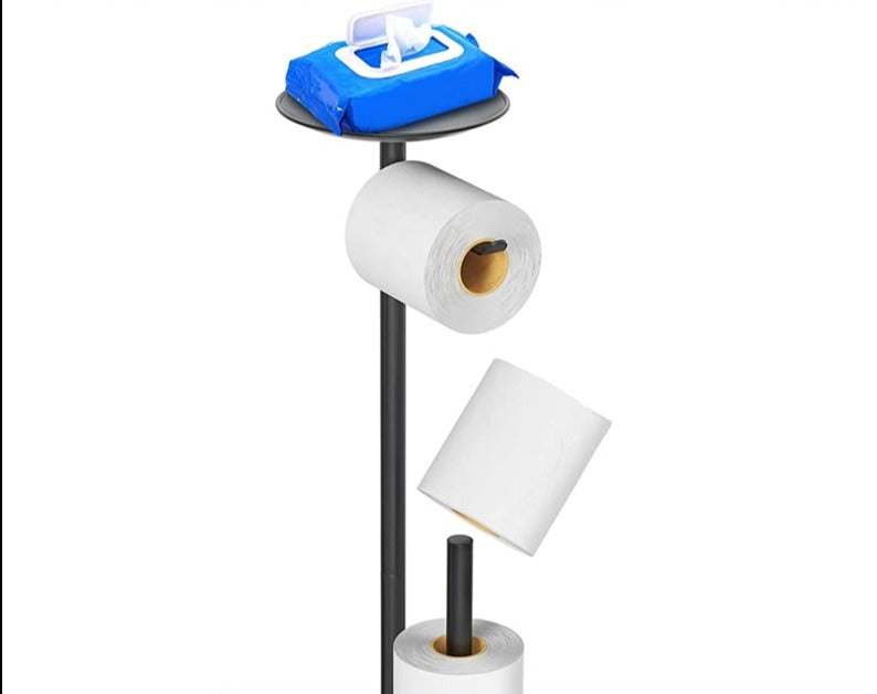 WC DESIGN 0 Porte Papier Toilette Sur Pied Noir mat