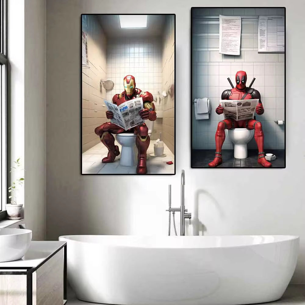 Tableau toilettes Iron Man