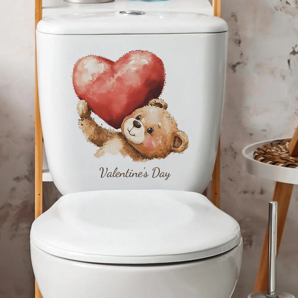 Sticker de toilette Saint-Valentin