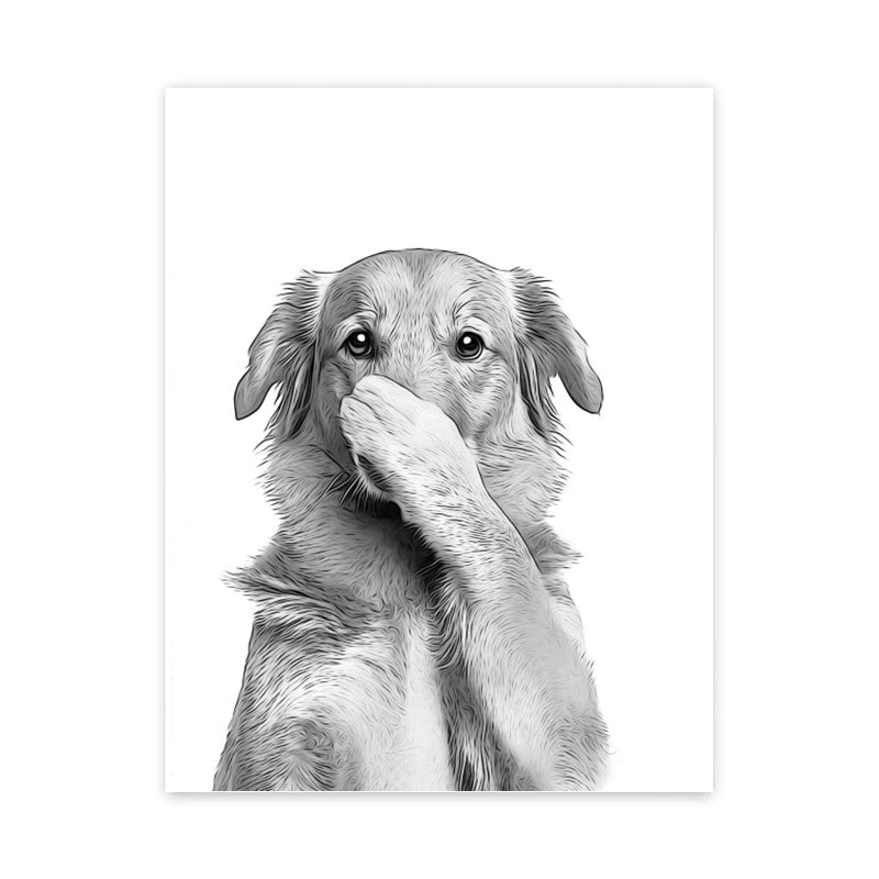 Tableau de toilettes Chien