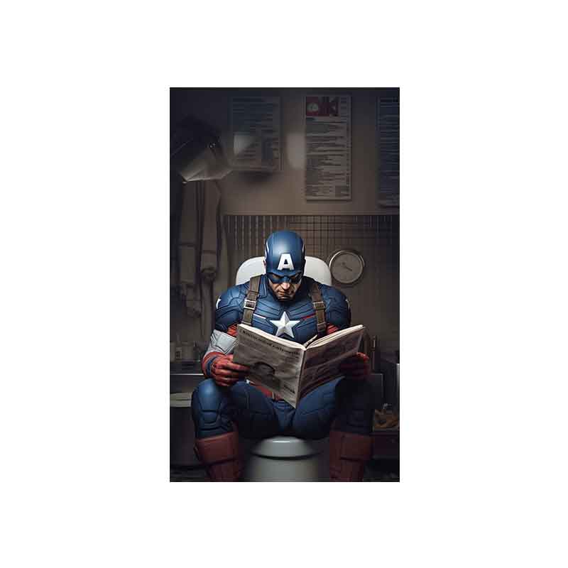 Captain America Toilet Paintings