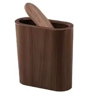 Poubelle de toilettes en bois