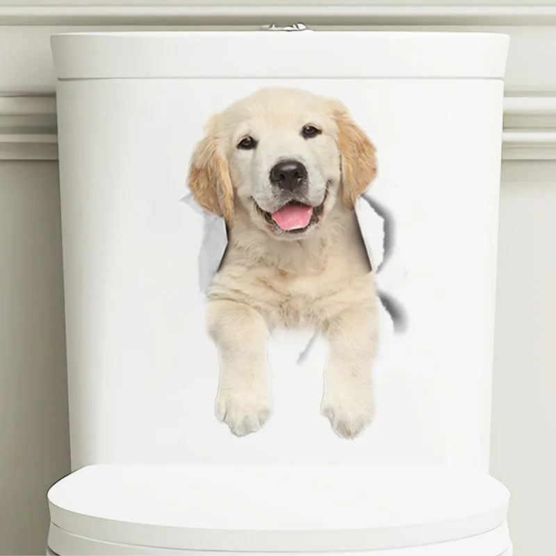 Sticker de toilette chien