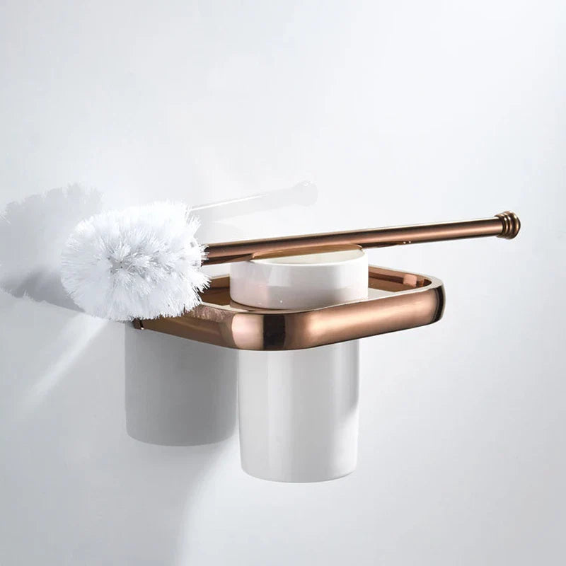 Brass toilet brush