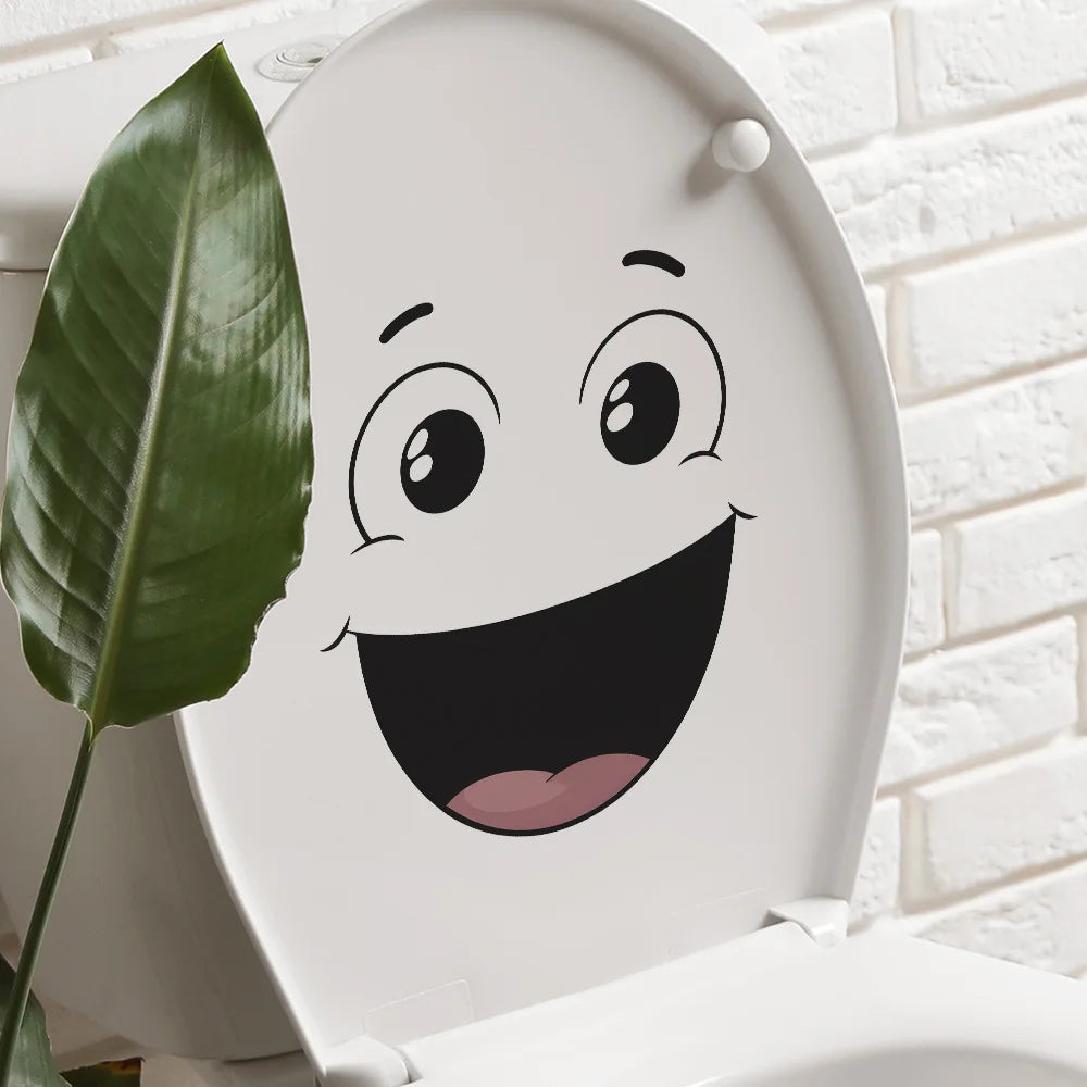 Sticker toilette sourire