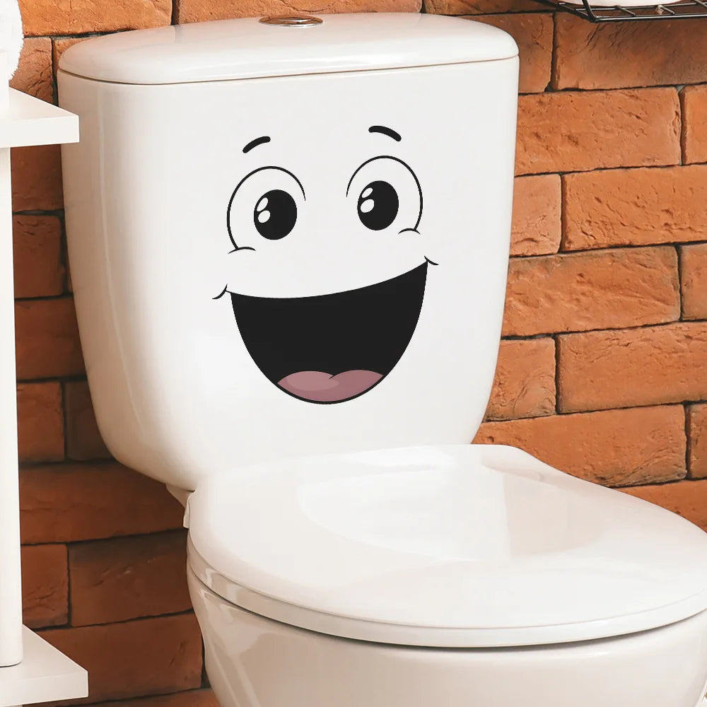 Sticker toilette sourire