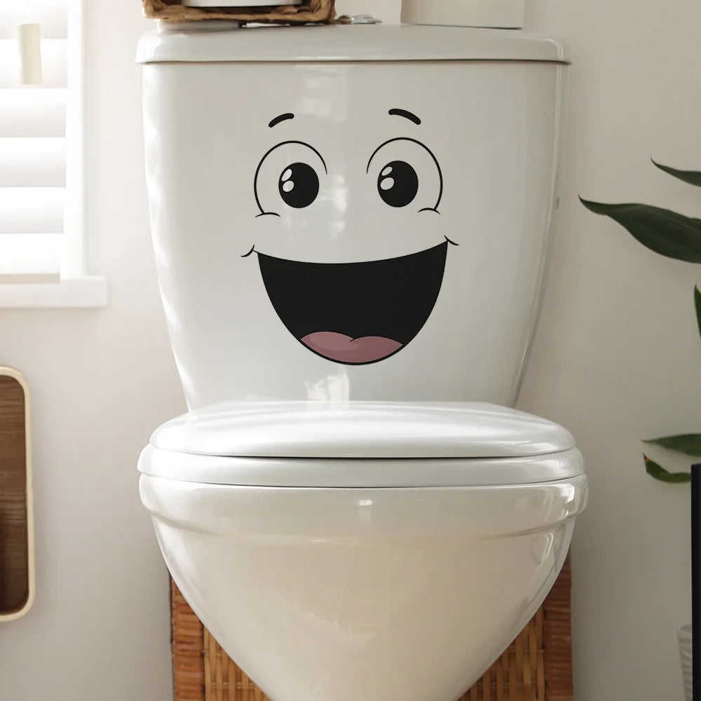 Sticker toilette sourire