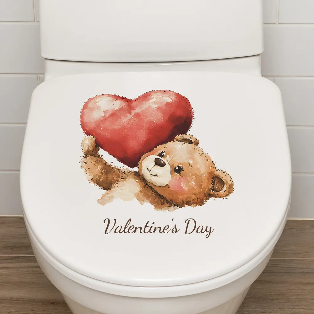 Sticker de toilette Saint-Valentin