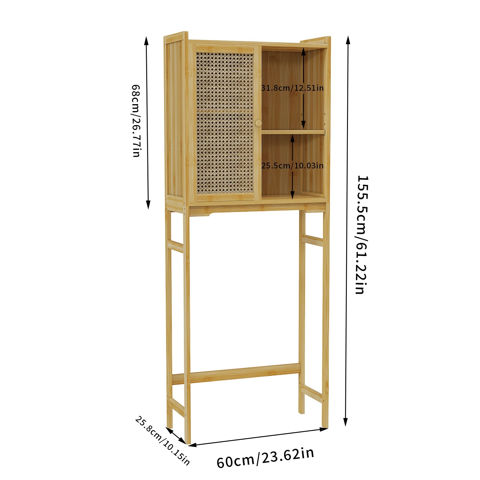 Etagère de toilette en bambou