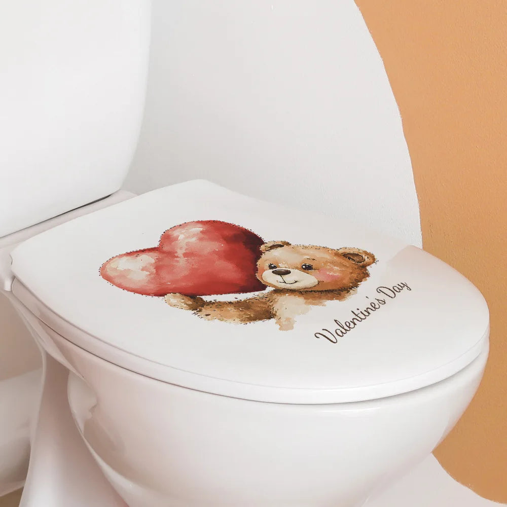 Sticker de toilette Saint-Valentin