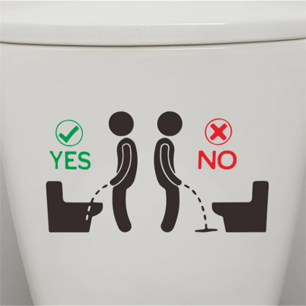 Sticker de toilette humour