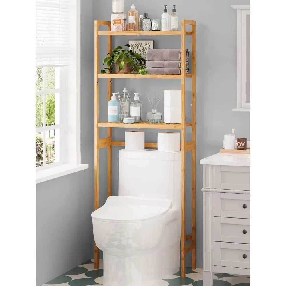 Etagère de toilettes en bois