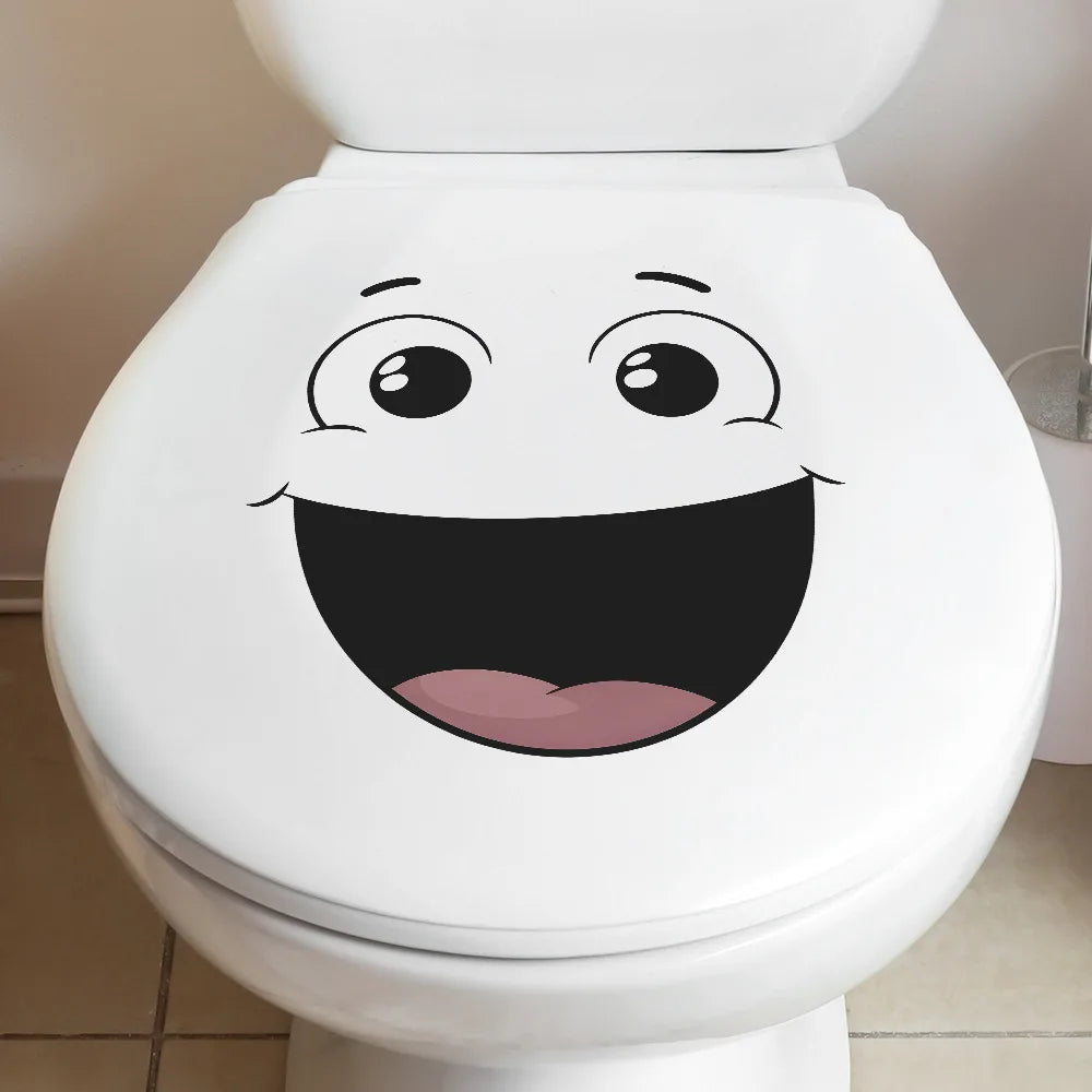 Sticker toilette sourire