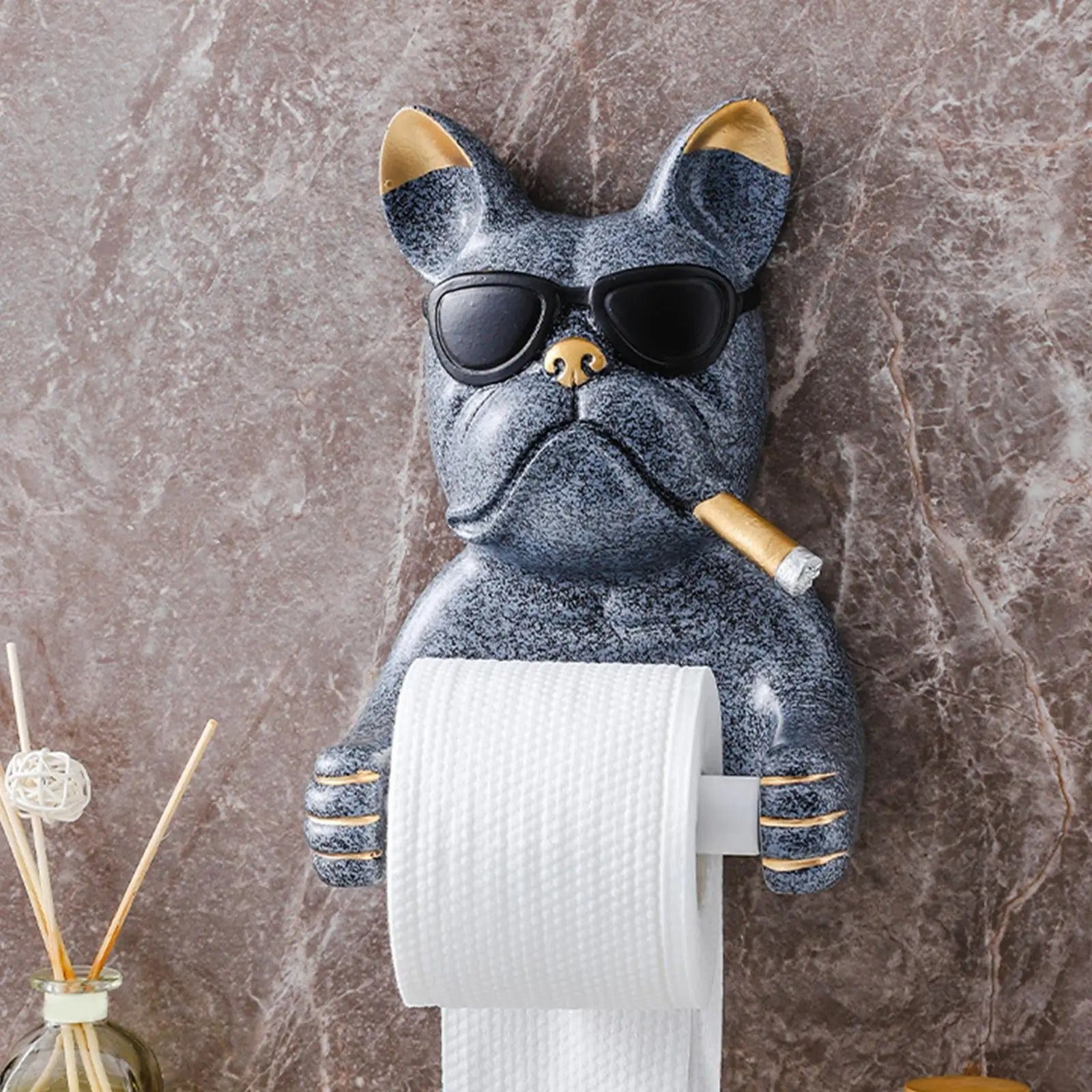 Porte Papier Toilette Bouledogue