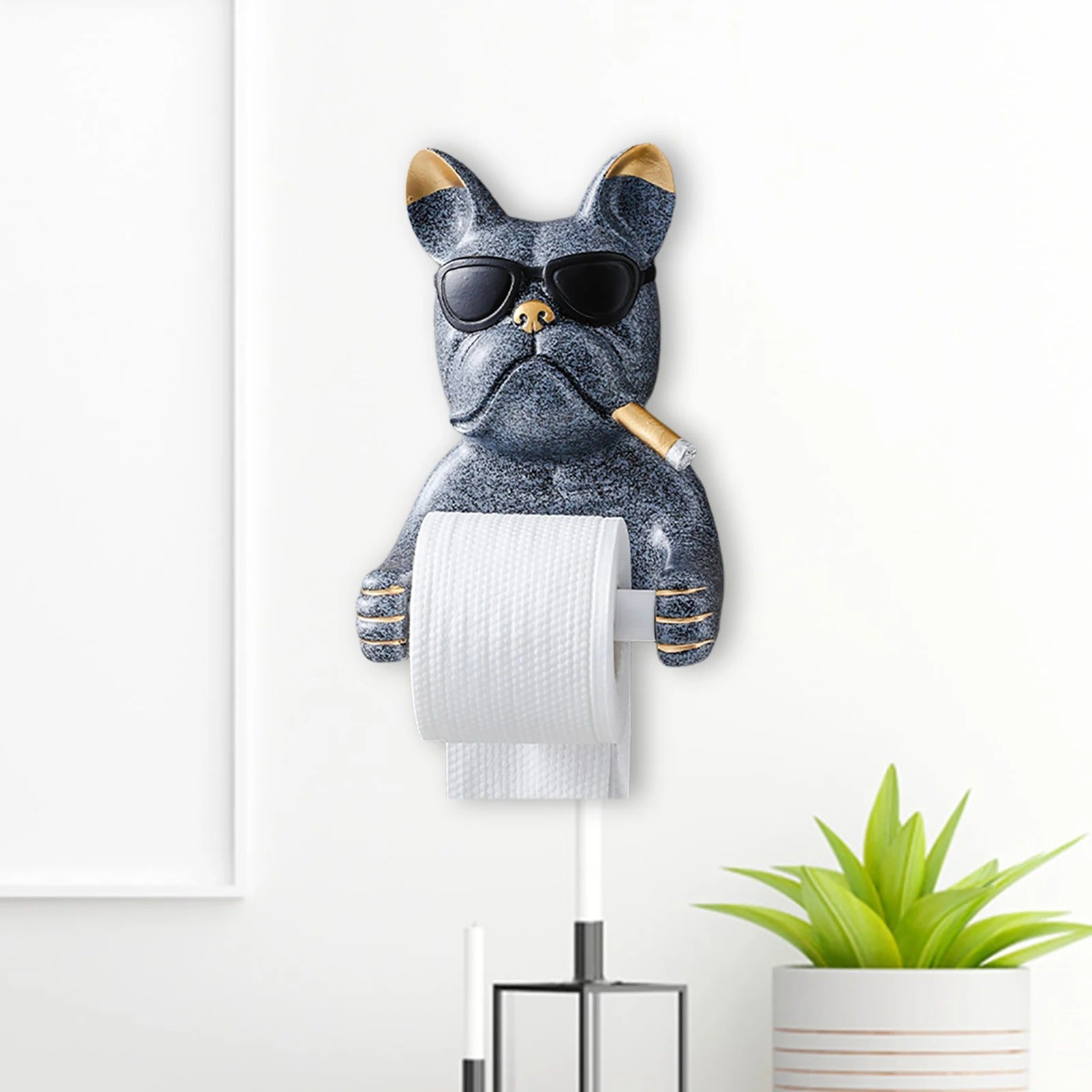 Porte Papier Toilette Bouledogue