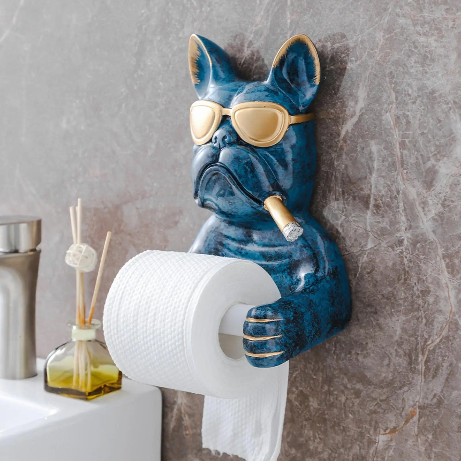 Porte Papier Toilette Bouledogue