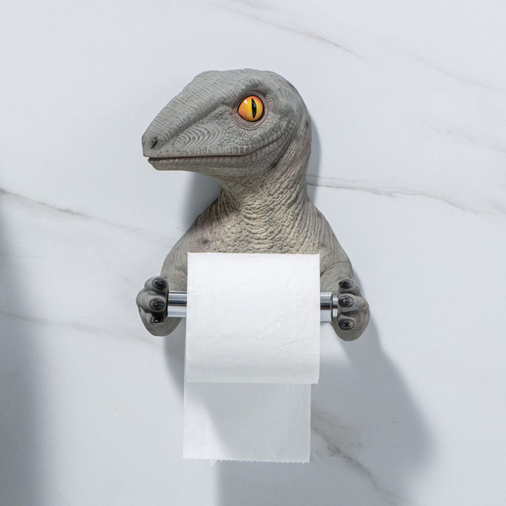 WC DESIGN 0 Vélociraptor Porte Papier Toilette Dinosaure