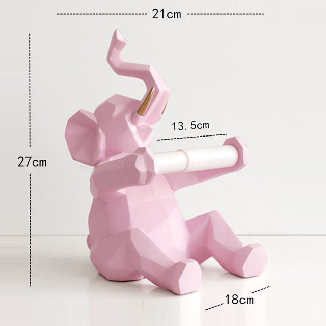 WC DESIGN 0 Rose / 21x18x27cm Porte Papier Toilette Original Éléphant