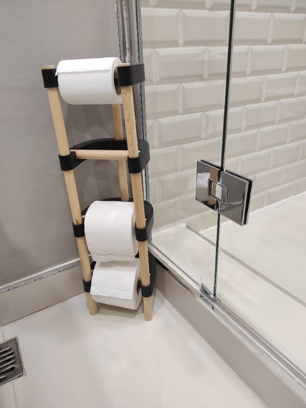 WC DESIGN 0 Porte Papier Toilette Sur Pied en bois
