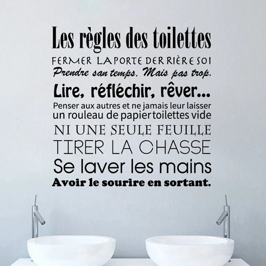 Sticker de toilette citation