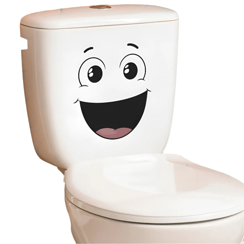 Sticker toilette sourire