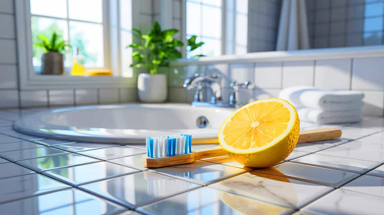 comment redonner de la blancheur aux joints de salle de bain avec du citron pur