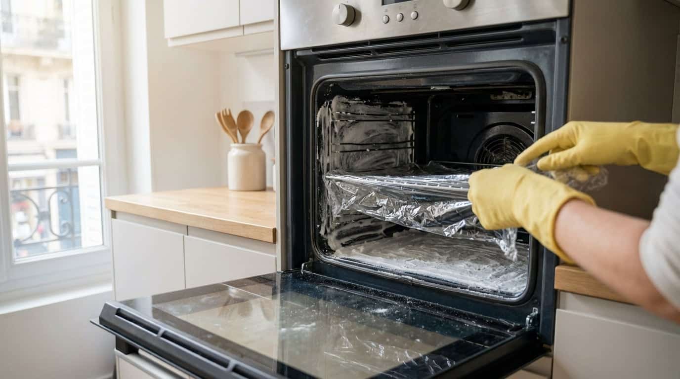 four très encrassé voici l'astuce de grand mère pour le remettre à neuf sans frotter et sans la moindre odeur toxique !